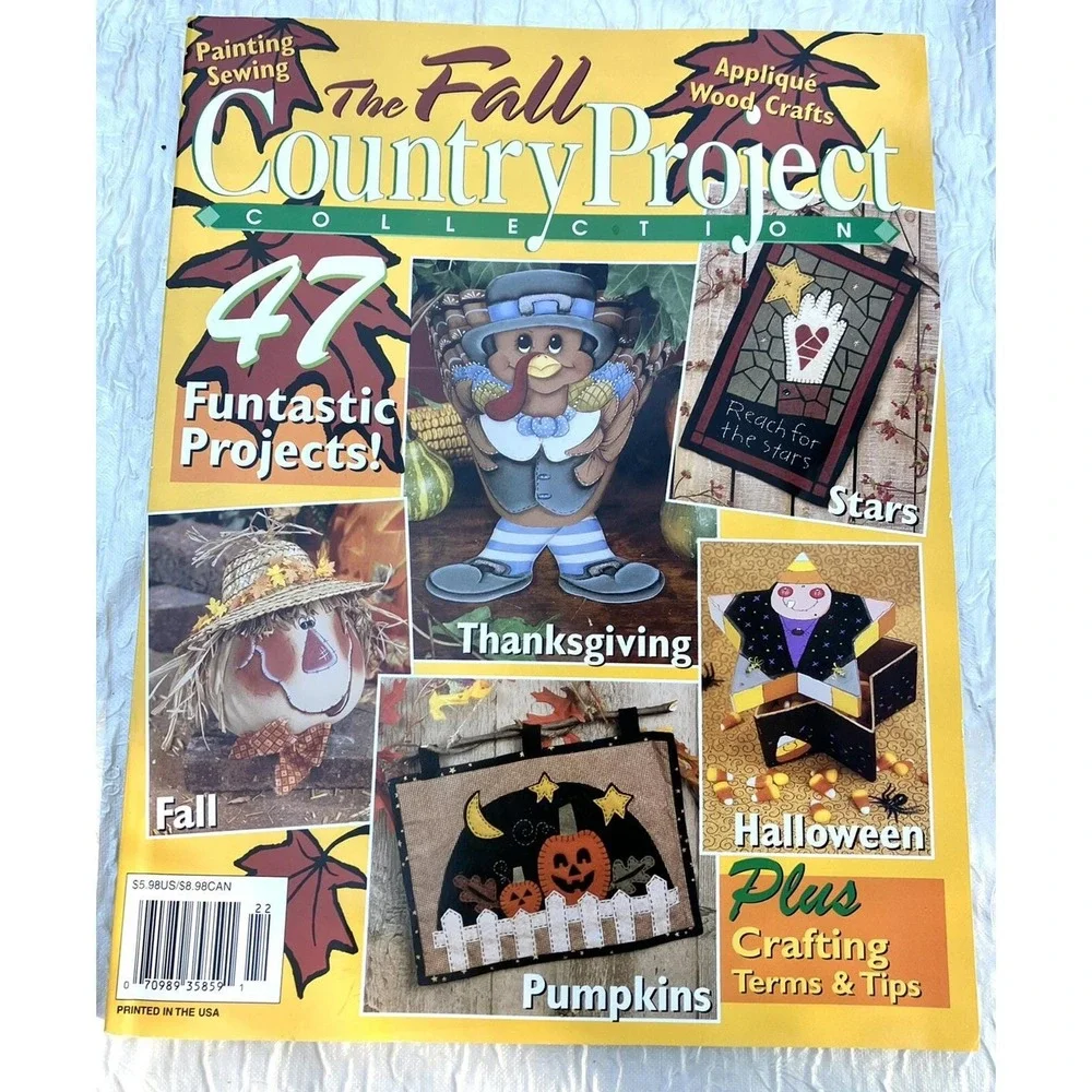Vintage Fall Craft Booklets Lot Painted Pumpkins Creative Twist Country Project